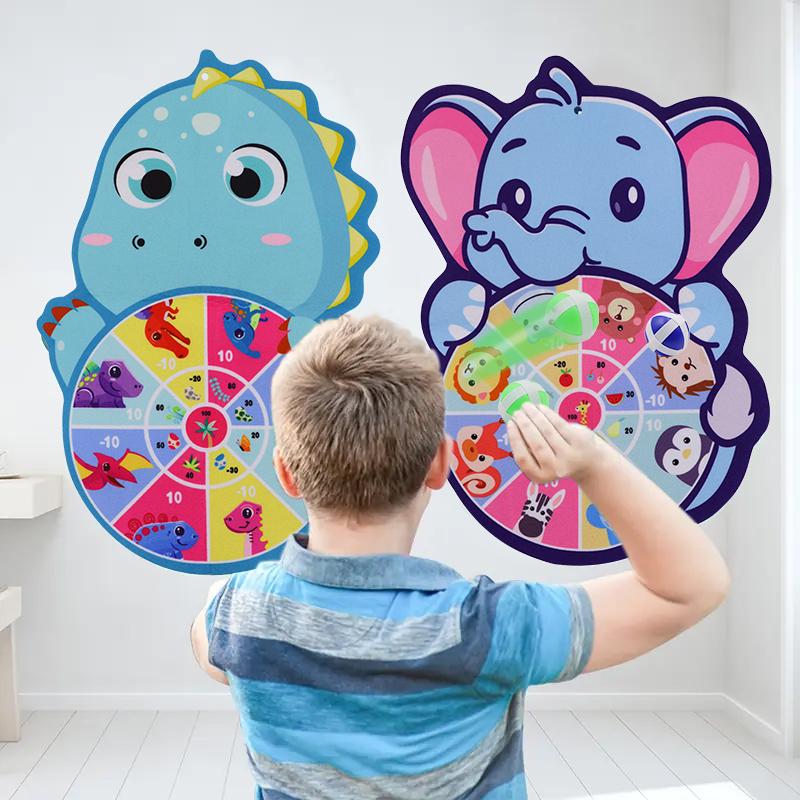 Dartscheibe Klebriger Ball Wurfspiel-Set (2er-Pack) Cartoon-Stil geeignet für die Eltern-Kind-Interaktion, trainiert die Hand-Auge-Koordination