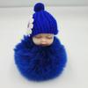 Imitation Rex Rabbit Fur Sleeping Doll Keychain - Cute Sleeping Baby Bag Pendant Gift