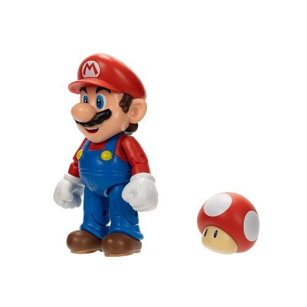 Sanei Trading Fcp 001 Super Mario Figure Collection Plus Mario Super Mushrooms Included [painted Action Figure  Total Height Approx. 105 Mm]