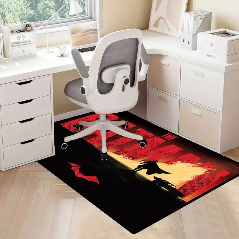 1pc Office Carpet Chair Mats The Batman Movie Poster Perfect for Office Chairs, Living Rooms, Or Bedrooms,Polyester Carpet.HDT130