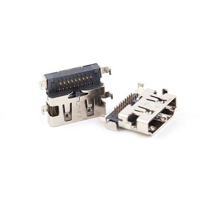 Hdmi Interface Connector 19 Pin Vertical Right Angle Hdmi Socket Reverse Sinker