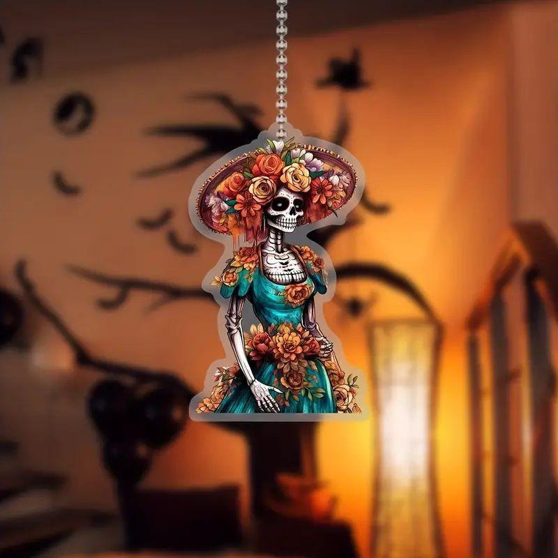 Stunning Car Acrylic Hanging Ornament For Halloween Festive Decor With Style Cartoon