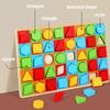 Children Color & Shape Montessori Sensory Toy Wooden Puzzle Geometric Sorting Cognitive Preschool Matching Game Educational Toys