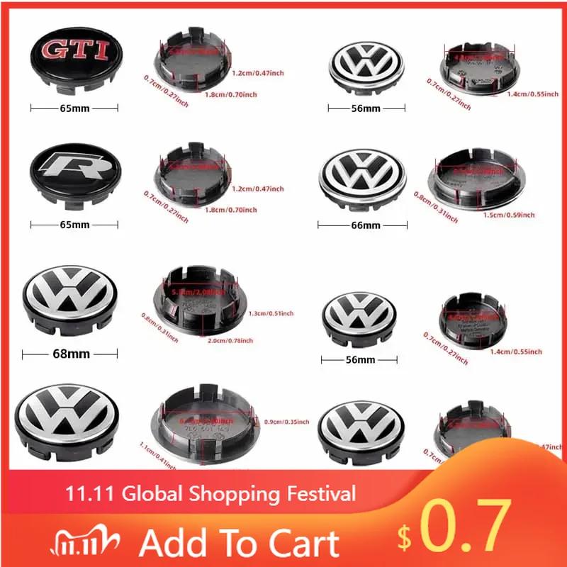For VW For Volkswagen VW R/GTI Wheel Cap Golf 4/Polo/Beetle Modified Wheel Cap with Badge Fashion Wheel Cap Advanced Automotiv