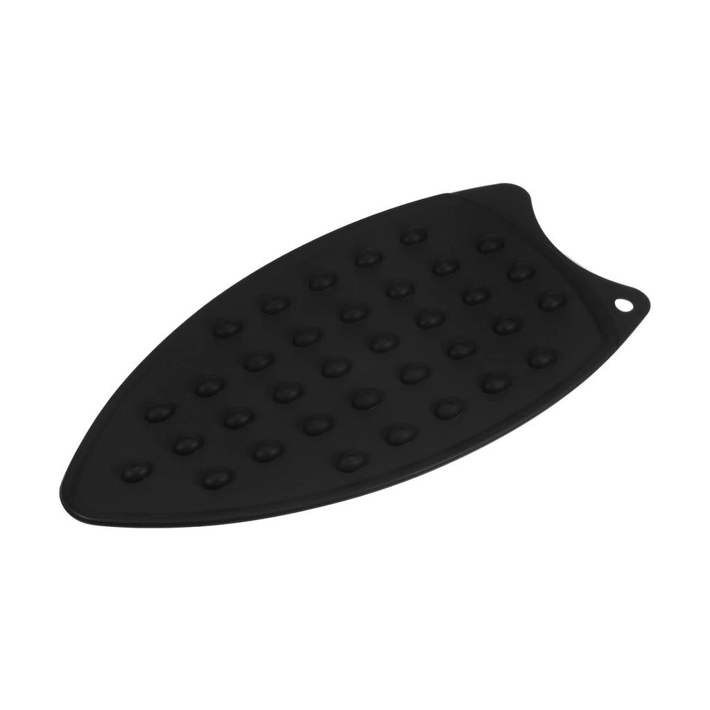 Uxcell Almofada de descanso de ferro Silicone Multiuso Ferro Resistente ao calor Placa de descanso de ferro para tábua de passar roupa Resistente ao calor Vapor Compacto Tapete Preto