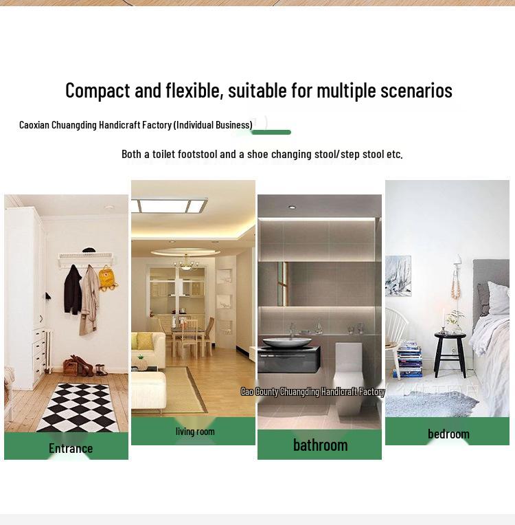 Bamboo Non-Slip Bathroom Stool: Adult and Child Toilet Footrest.