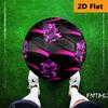 Black Pink Gradient Wave Size Soccer Ball High Elasticity Match Universal Unique Gift Purple Anime Art Football