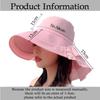 Women Summer Bucket Sun Hat, Broad Brim Neck Protection Waterproof Design, For Travel Beach Hiking Outdoor Daily Wear Use