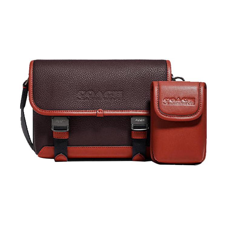 

Новая сумка COACH из гибридной коровьей кожи, сумка через плечо, сумка на плечо, маленький размер, мужская, коричневая C5325-SZI 22.1*5.1*16.0CM