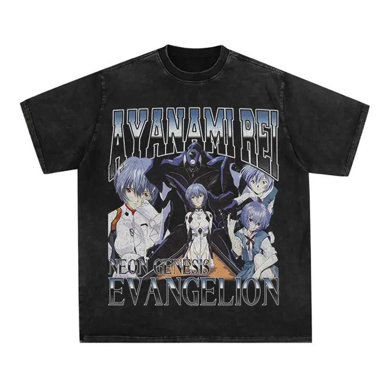 Aya Poli Eva Short-sleeved Explosive T-shirt 100% Pure Cotton Summer Trend Casual Versatile Top Men's and Women's Streetwear