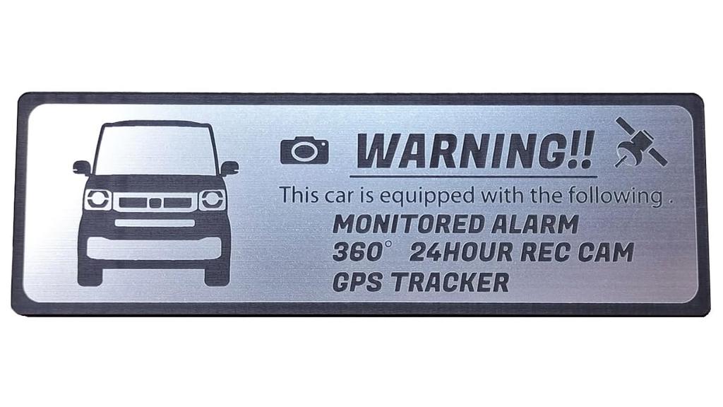 Honami Works New Security Emblem with Dash and GPS Tracker Sticker JF5/JF6 N-BOX 24-Hour Surveillance, Cam,