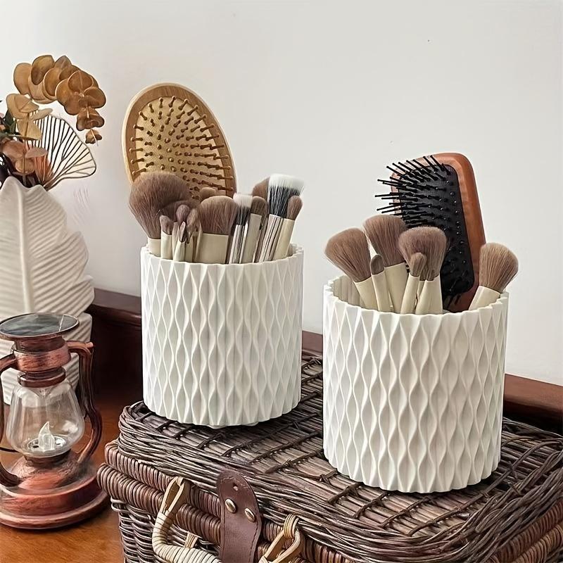Rotating Makeup Brush Holder Lipstick Storage Box Student Pen Holder Desktop Organizer Large Capacity Cosmetic Storage Cup