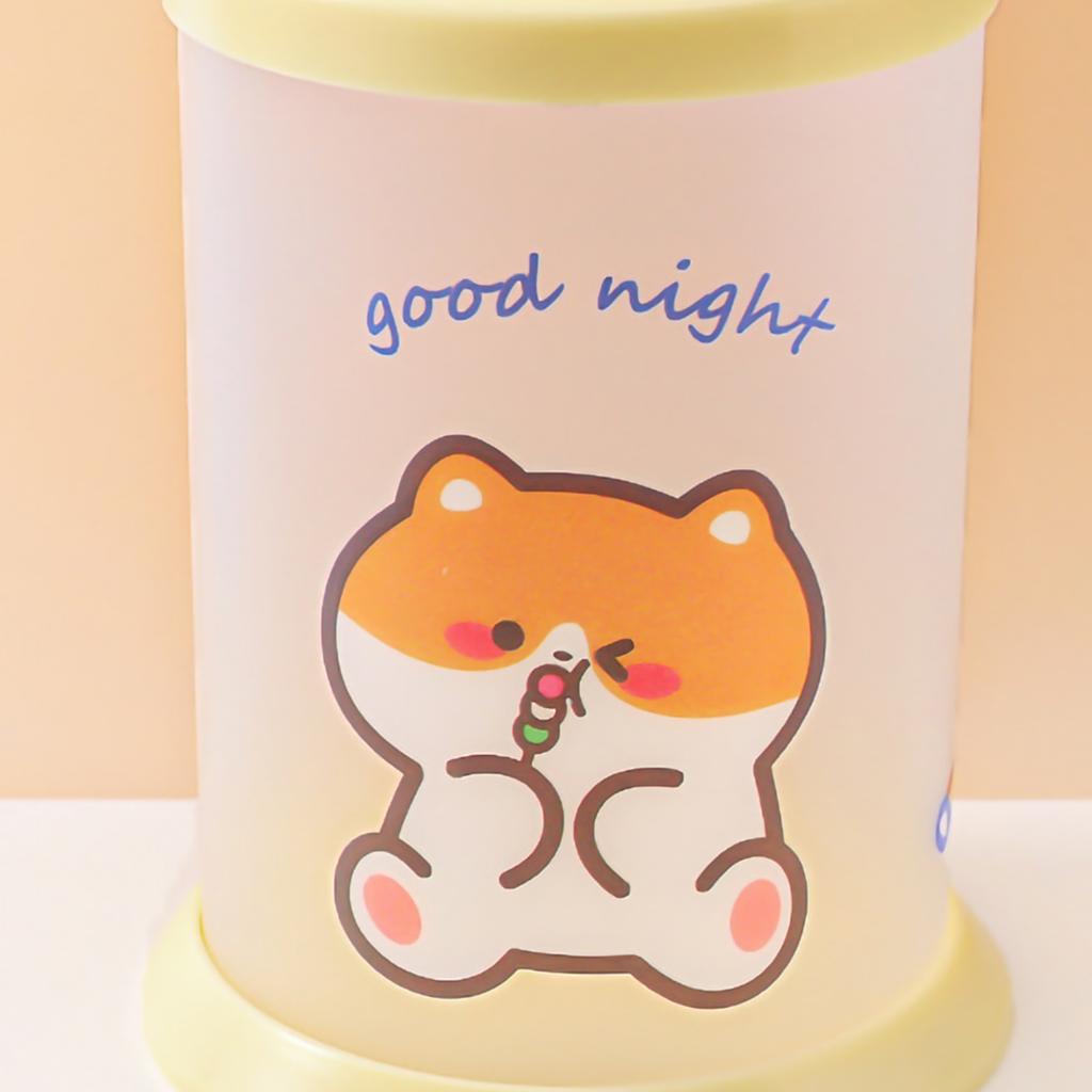 Folding Pen Holder Cute Cartoon Round Folding Pen Holder Student Office Desk Stationery Storage Box