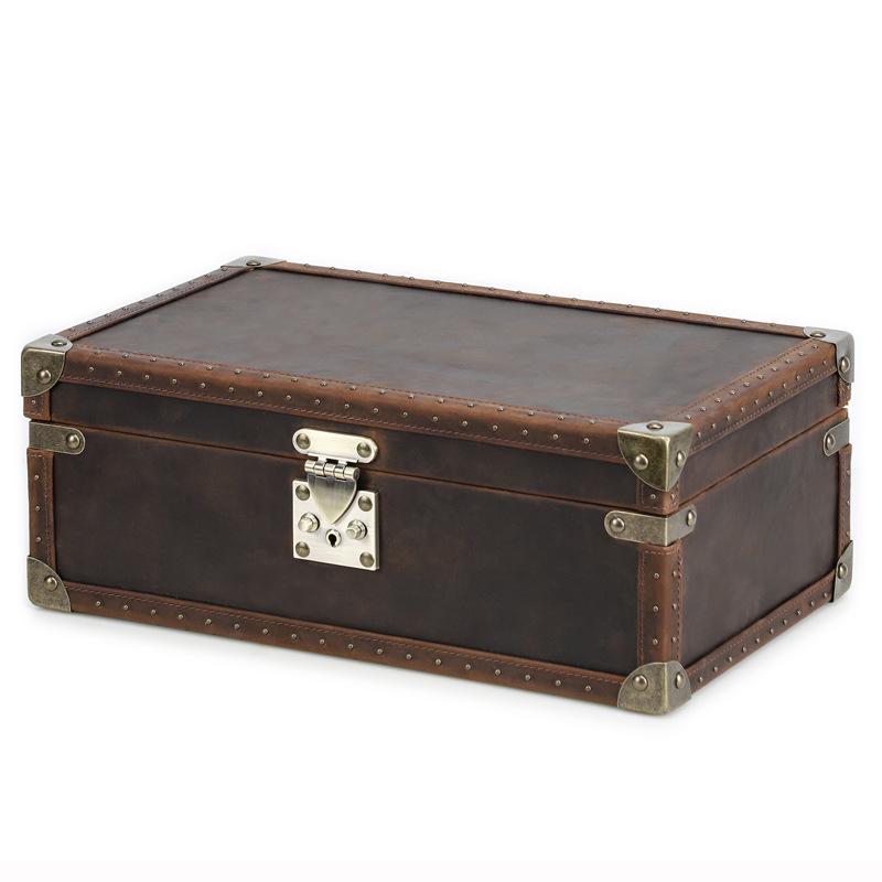 

Коробка для часов ручной работы из винтажной кожи Crazy Horse - Десять слотов, защита от падений кофейный