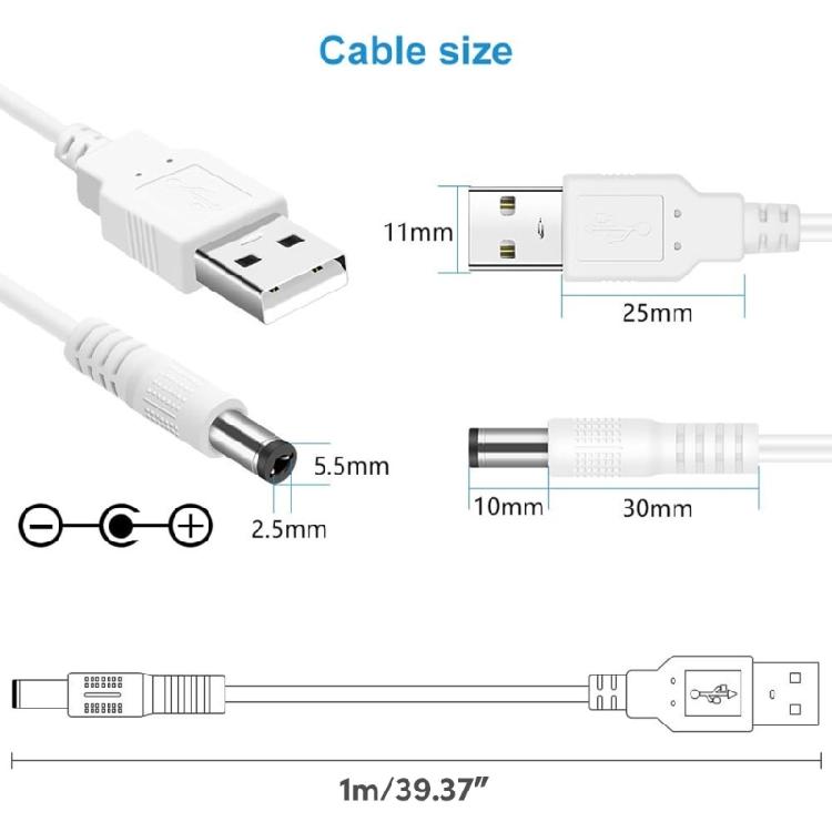 USB5V To DC9V 12V Converter Cable USB to DC9V 12V Charging Cable with 8Adapters