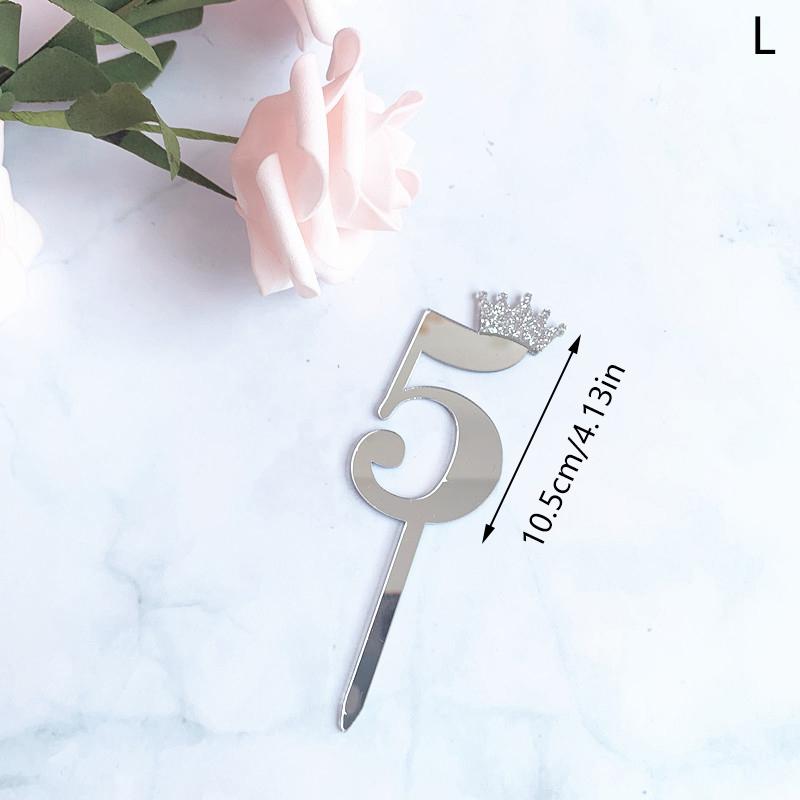 

Digital Crown Plug-In Cake Plug-In Multi-Style Birthday Cake Decoration Wedding Party Supplies