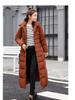 Long Sleeve Women's Cotton Coat Winter Outerwear Loose Belt Style Thick Padded Coat