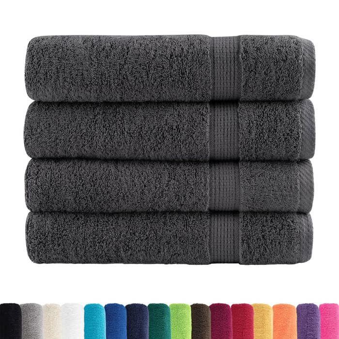 VidaXL Premium Quality Shower Towels 4 Pcs, Bath Sheets, Guest Towels, Bathroom Towels 137161