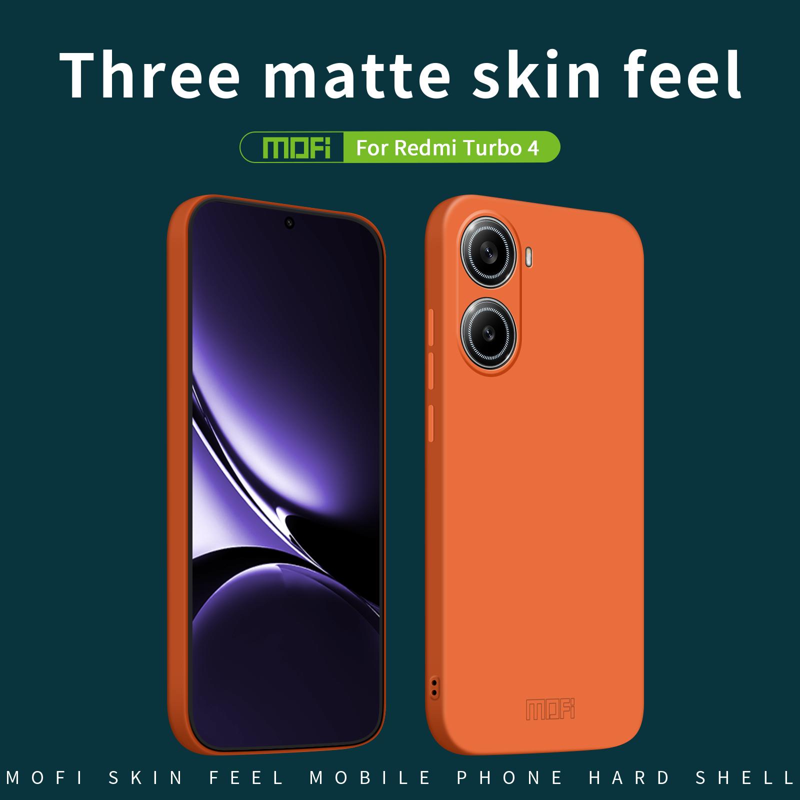 

For Xiaomi Poco X7 Pro 5G/Xiaomi Redmi Turbo 4 5G Phone Case MOFI JK Qin Series Skin-Touch Matte Anti-fingerprint Back Cover Black