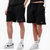 Nike Pantalones Cortos de Felpa Solo Swoosh Negro/Blanco Hombre Streetwear DV3055-010
