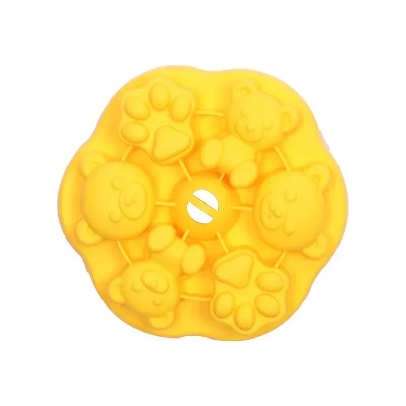 Silicone Covered Bear Ice Cream Jelly Mold for Baby Food Steamed Cake Silicone Mold Jelly Milk Jelly Ice Cube Mold