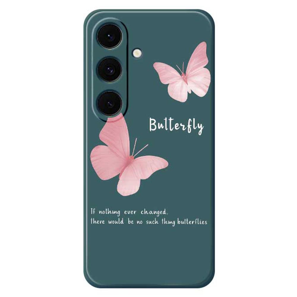 For Samsung Galaxy S25 FE Case Butterfly Pattern Printing Straight Edge TPU Phone Back Cover