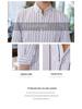 Men's Slim-Fit Striped Shirt: Japanese Style, Seven-Sleeve, Urban Casual for Spring and Autumn