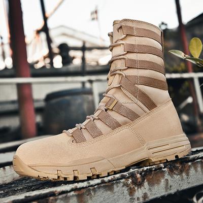 New Land Combat Boots Training Tactical Boots Camping Mountaineering Shoes High Top Outdoor Lightweight Hiking Shoes Men's Combat Boots