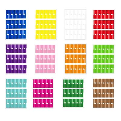 Multiple Of 10 Strong PVC Wire Labels with High Temperature Resistance & Smooth Surfaces Colorful for Easy Cleaning