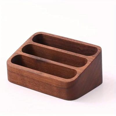 Présentoir de Bureau en Bois pour Cartes de Visite Porte-Cartes de Visite Porte-Mémo Rangement Organisateur de Cartes en Bois pour Organisateur de Table de Bureau