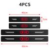Fashion Car Door Sill Scuff Plate Decor Carbon Fiber Stickers For Kia Cerato