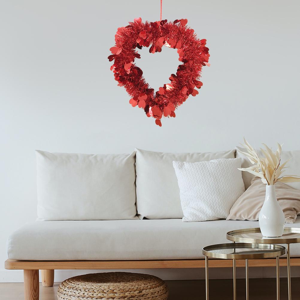 Liebesherz Krappkranz Valentinstagsdekorationen Fenster Wand Tür Hängend Dekorativ Hochzeitsrequisite