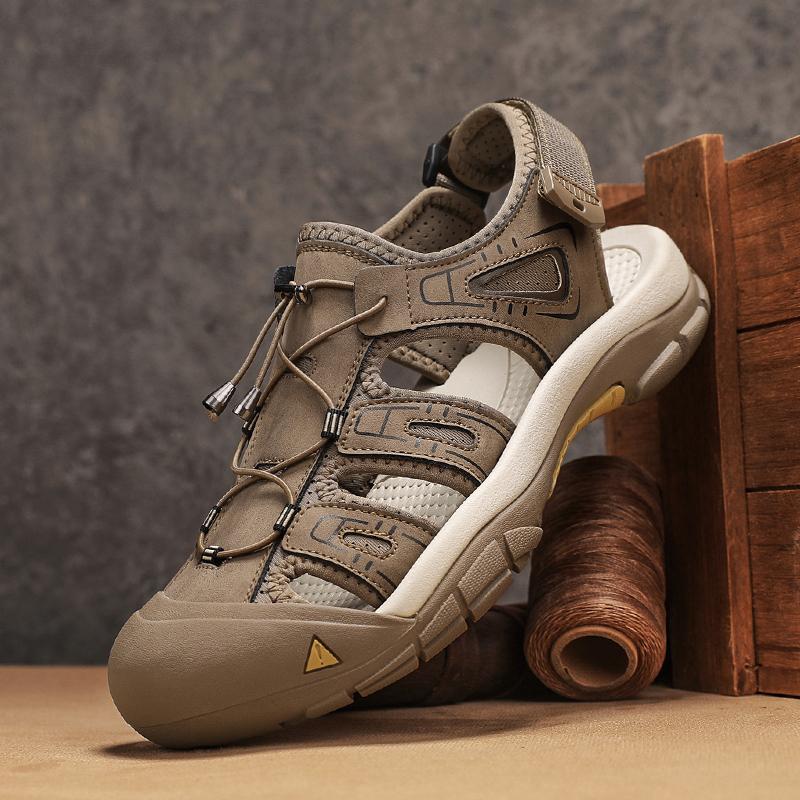 Fashion High Quality Summer Leather Men's Sandals Outdoor Casual Comfortable Sandals Designer Sneakers Fashion Soft Beach Sandals Shoes