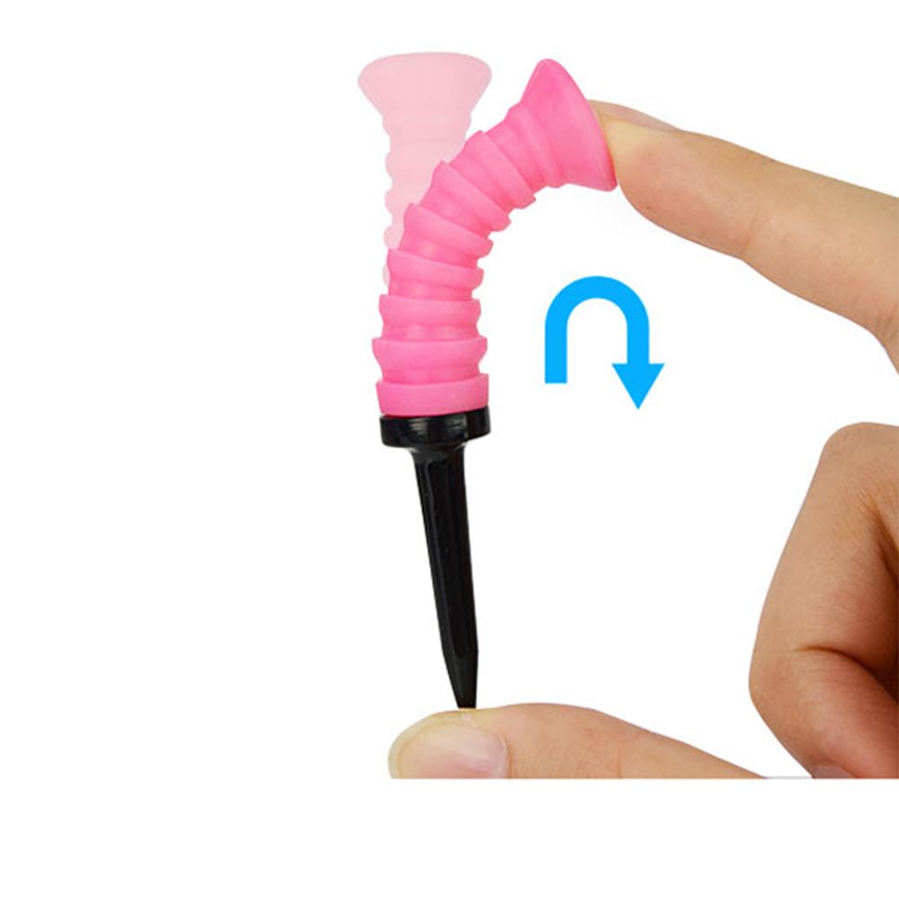 5 szt. Elastyczne gumowe tyczki golfowe 360° 3,24 cala/83 mm Trwałe Niska tarcie Żywe wielokolorowe Idealne dla codziennych golfistów