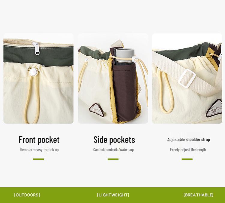 Unisex Color Block Outdoor Crossbody Backpack for Hiking and Mountaineering