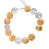 12Mm Natural White Crystal Citrine Design Bracelet Bracelet