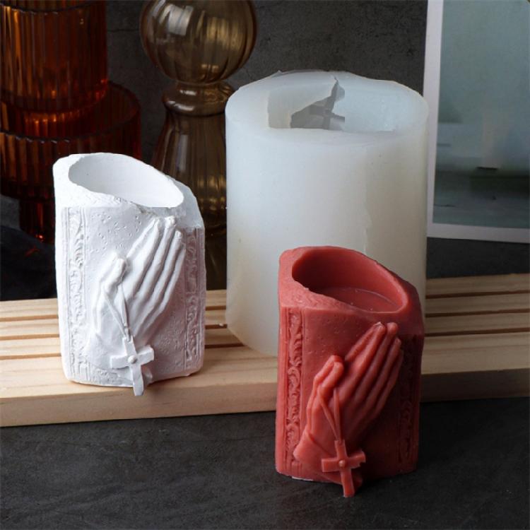Accessoire Créatif et Robuste en Silicone pour Moules à Main, Croisillons Embossés, Porte-bougie pour Tente de Camping et Figurines en Plâtre