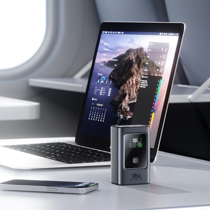 Custodia Portatile Power Bank da 35W a Ricarica Rapida con Due Prese Type-C e Controllo Automatico della Corrente per Elettronica