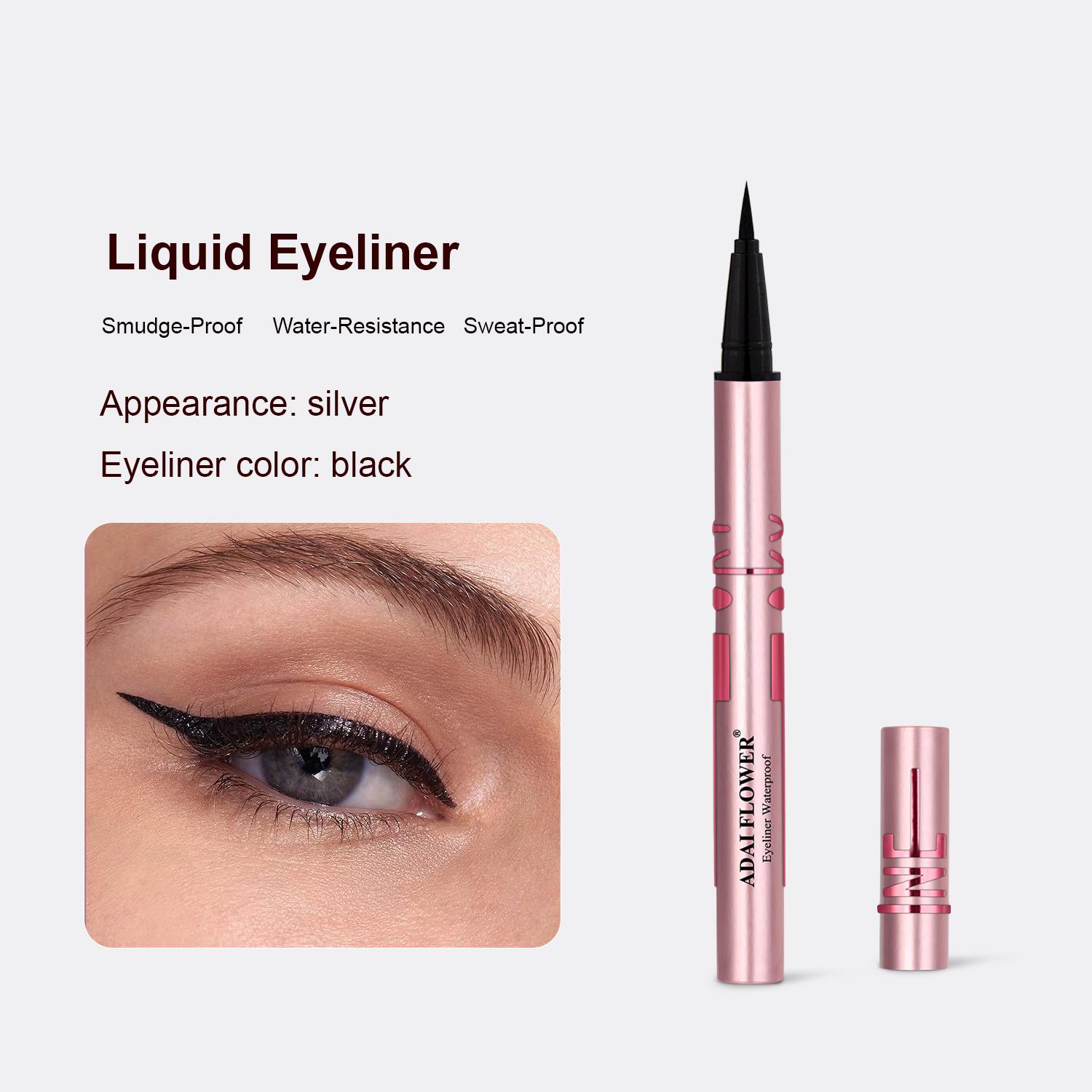 

Водостойкая жидкая подводка для глаз, устойчивая к размазыванию и переносу, долговечная серебряный