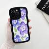 Flowers Soft Wave Shape Phone Case For Realme C53 C55 Redmi Note 12 Note 11 Pro Samsung S23 Ultra A53 A52 Vivo V23e Y35 Y02 IPhone Tecno Spark Cover