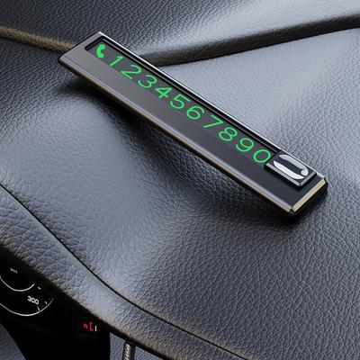 Placa de estacionamento Número de telefone Cartão de estacionamento temporário para carro Placa de estacionamento universal Mini placa fluorescente com número de telefone
