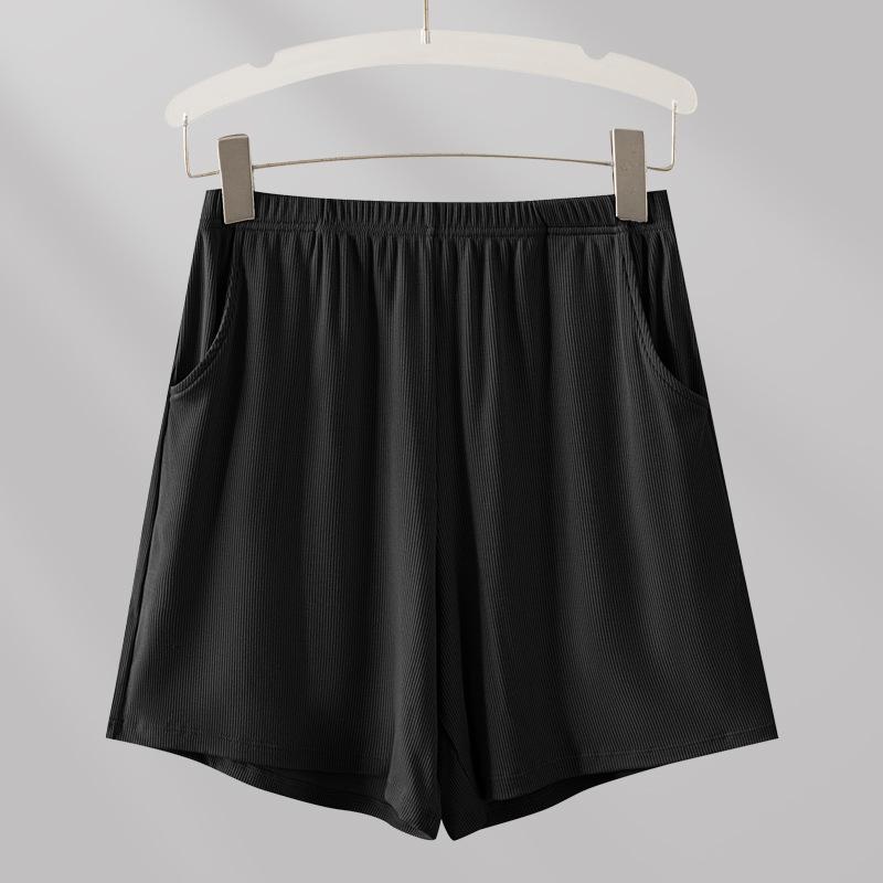 Plush Size Women Spring Summer New Home Casual All Tie in Pocket Safety Shorts