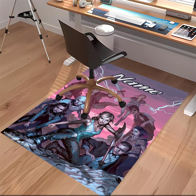 Custom personalization Buffy the Vampire Slayer Print Area Rug - Soft, Washable Non-Slip Indoor Mat,Living Room,Home&Office Decorative Rug