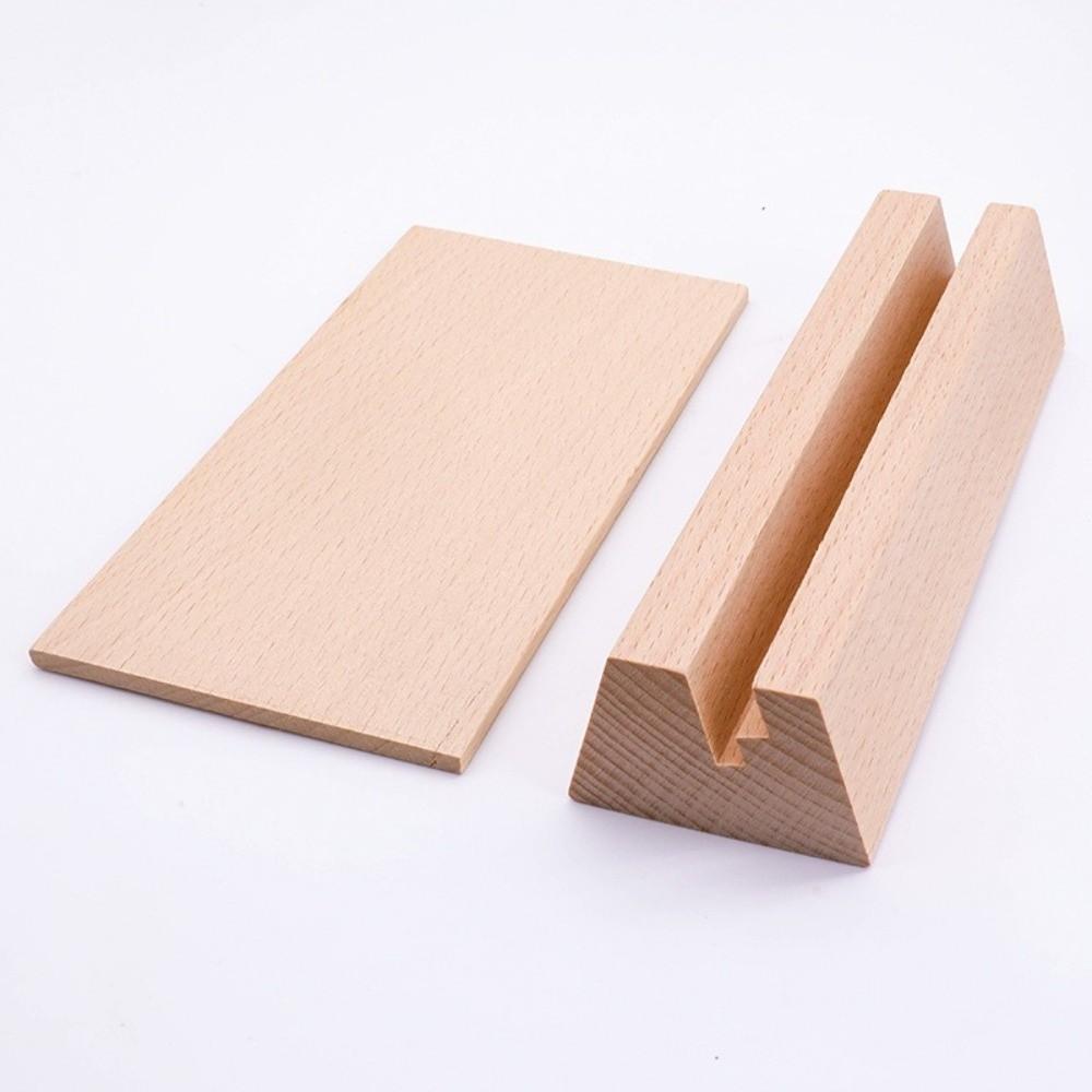 Stable Base Wooden Desk Calendar Holder Natural Postcard Holder Card Display Stand  Greeting Stand