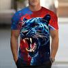 3D printing new men's fashion casual simple short-sleeved T-shirt comfortable breathable cherry blossom print short sleeve