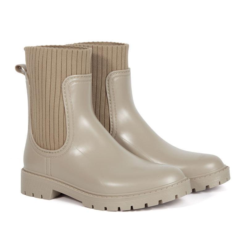 Rain shoes women's velvet adult women's rain boots women's outer wear water boots women's fashion medium rain boots small fragrant boots non-slip