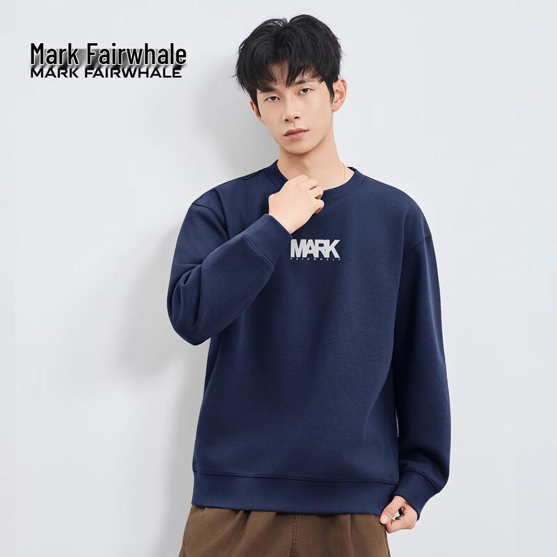 

Mark Fairwhale Men s Letter Print Fleece Crewneck Sweatshirt 2XL