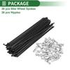 36pcsset 14G 135mm Length Bicycle Spokes Nipple Carbon Steel Black Universal