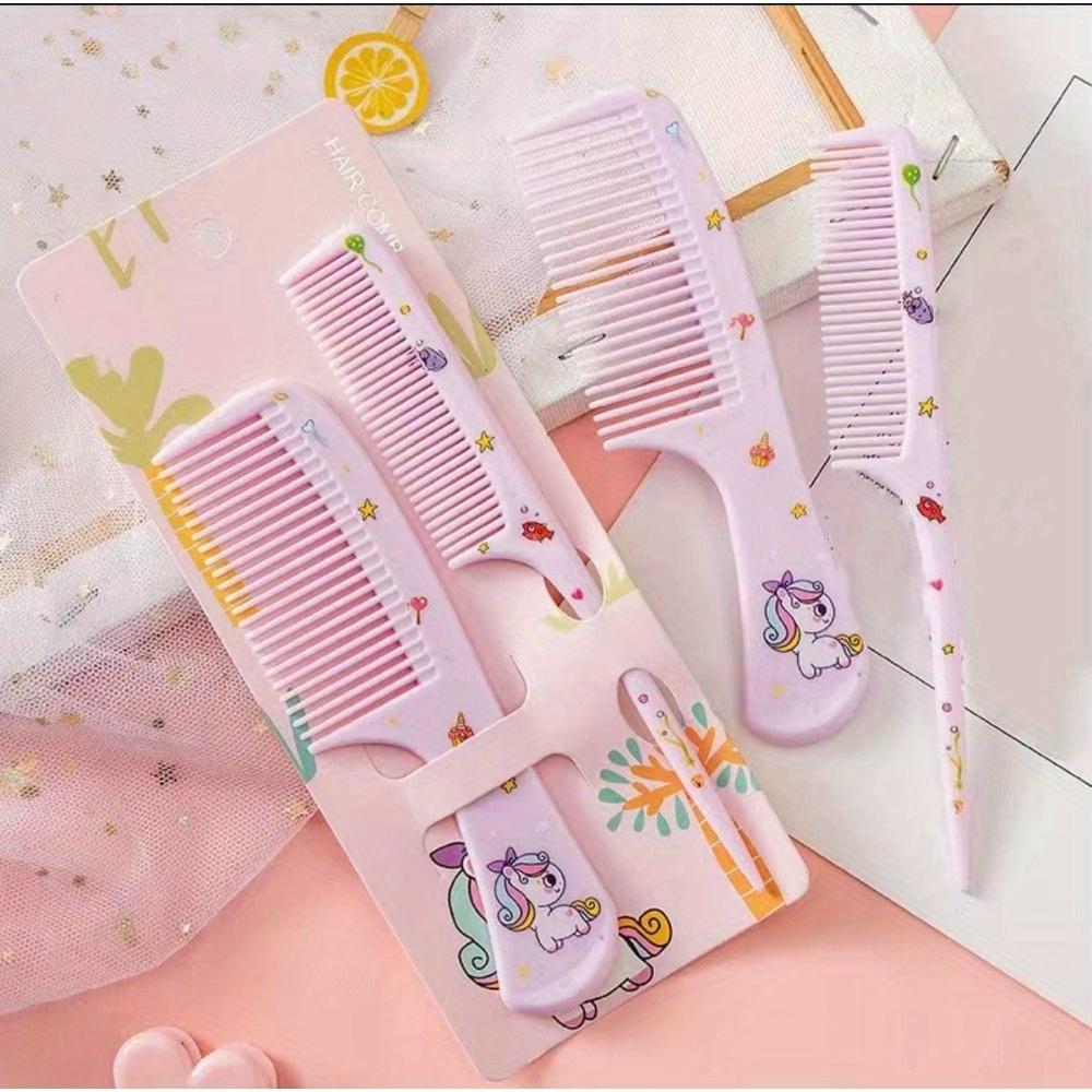 2-piece/set cute comb set, portable anti-static hair comb, comb gift