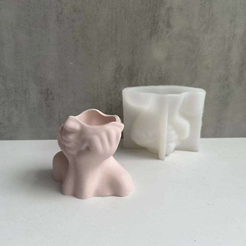 Succulents Flower Pot Resin Silicone Mold Suitable for Diy Garden Concrete Flower Pot Candle Holder Crafts Home Decor